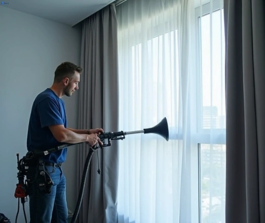 Professional curtain steam cleaning process equipment Matty Curtain Cleaning camperdown-nsw