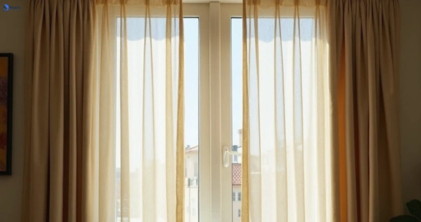 Dusty and dull curtains in camperdown-nsw before steam cleaning